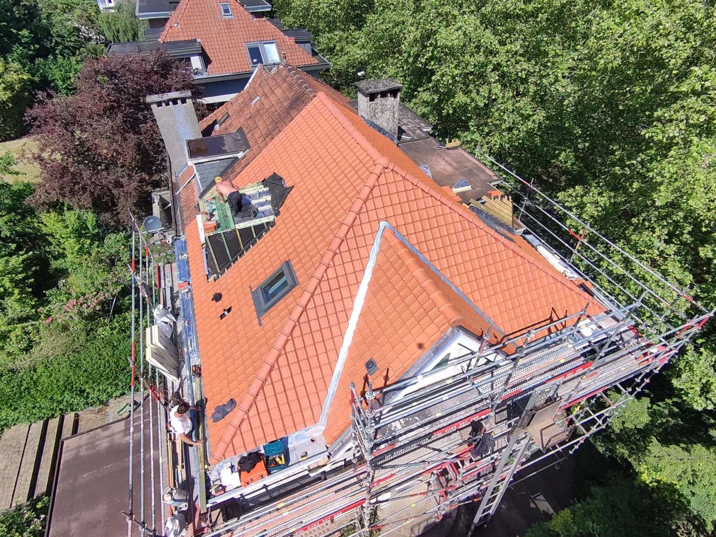 Rénovation d'une toiture en ardoises à Auderghem